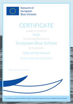 Helderse onderwijsdelegatie bezoekt European Maritime Day in Denemarken certificaat